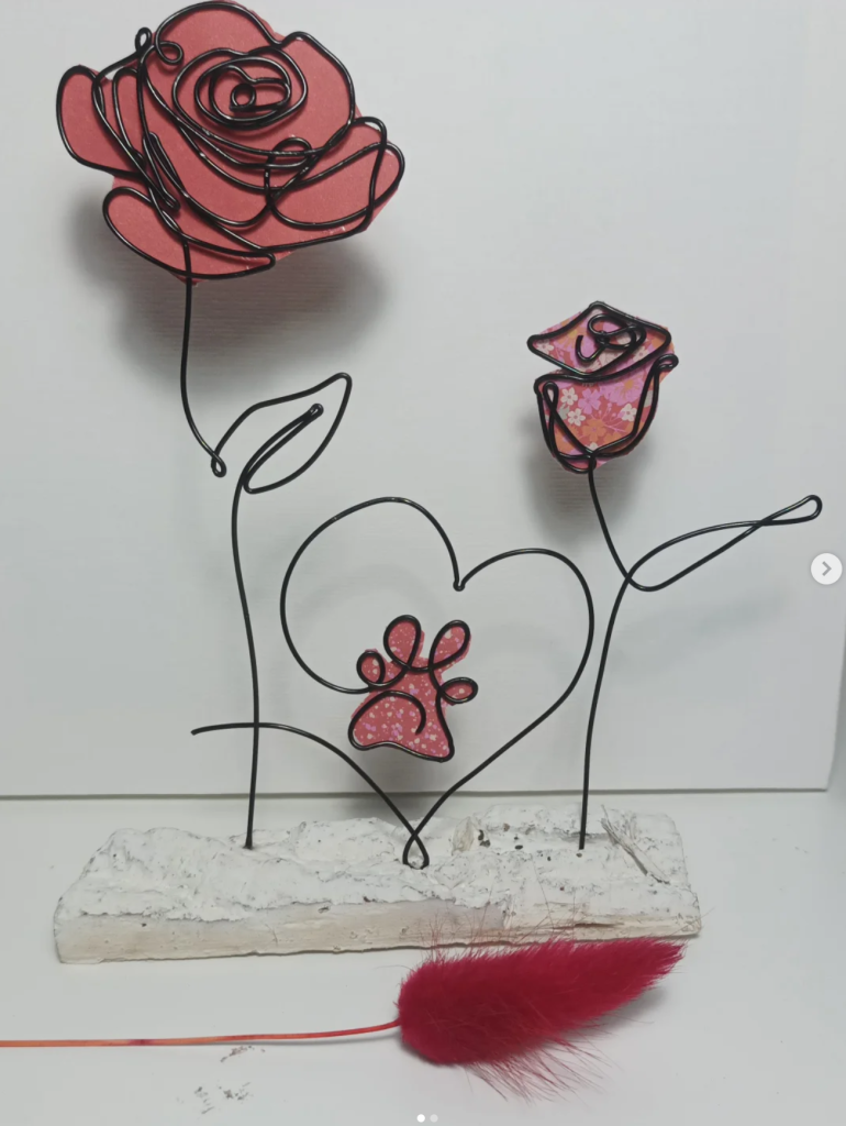 scultura artigianale filo alluminio fatta a mano Napoli Karart